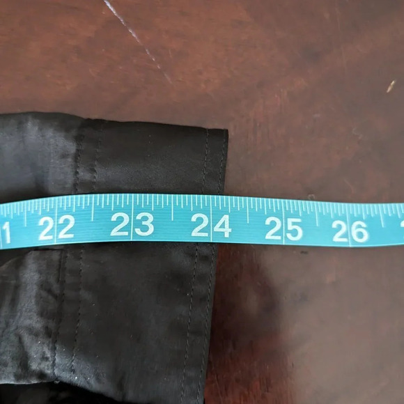 Rose + Olive Buttondown Long Sleeve Bohemian Blouse Size Medium in Black - Picture 6 of 8